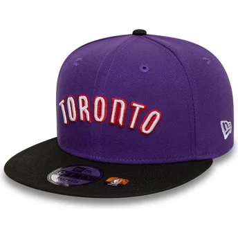 Fioletowo-czarna czapka z płaskim daszkiem snapback 9FIFTY Classic Toronto Raptors NBA od New Era