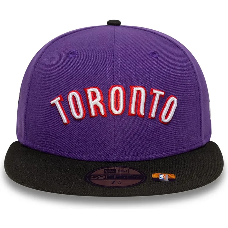 plaska-czapka-fioletowo-czarna-dopasowana-59fifty-classic-toronto-raptors-nba-new-era