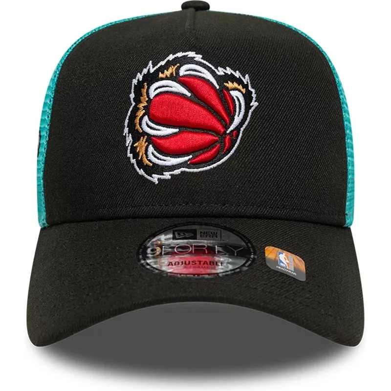 czapka-trucker-czarno-zielona-a-frame-classic-memphis-grizzlies-nba-new-era