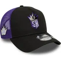 czarna-i-fioletowa-czapka-trucker-a-frame-classic-sacramento-kings-nba-od-new-era