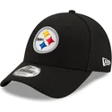 kepure-islenkta-juoda-reguliuojamas-9forty-the-league-pittsburgh-steelers-nfl-new-era