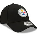 kepure-islenkta-juoda-reguliuojamas-9forty-the-league-pittsburgh-steelers-nfl-new-era