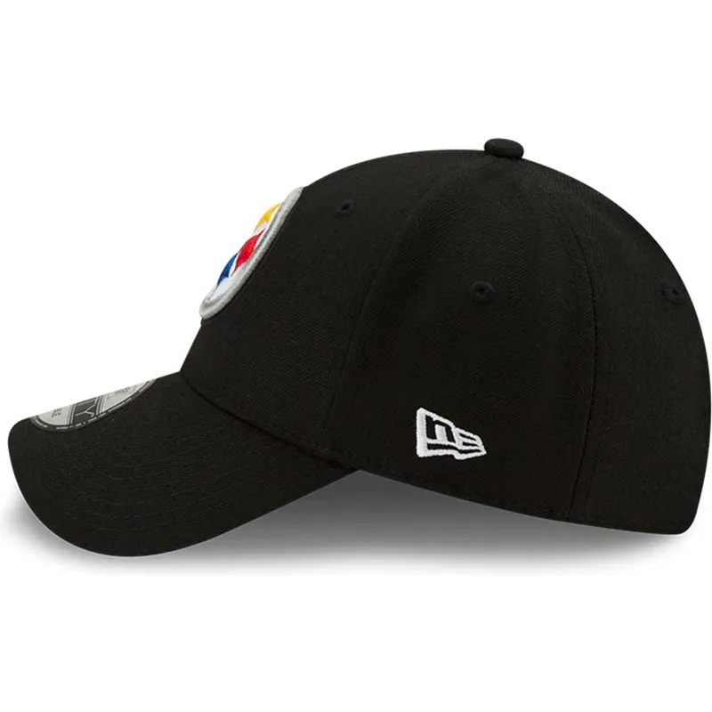 kepure-islenkta-juoda-reguliuojamas-9forty-the-league-pittsburgh-steelers-nfl-new-era