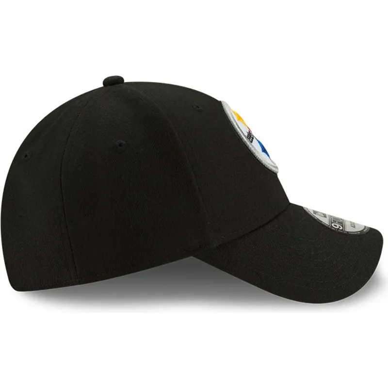 kepure-islenkta-juoda-reguliuojamas-9forty-the-league-pittsburgh-steelers-nfl-new-era