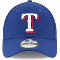 kepure-islenkta-melyna-reguliuojamas-9forty-the-league-texas-rangers-mlb-new-era