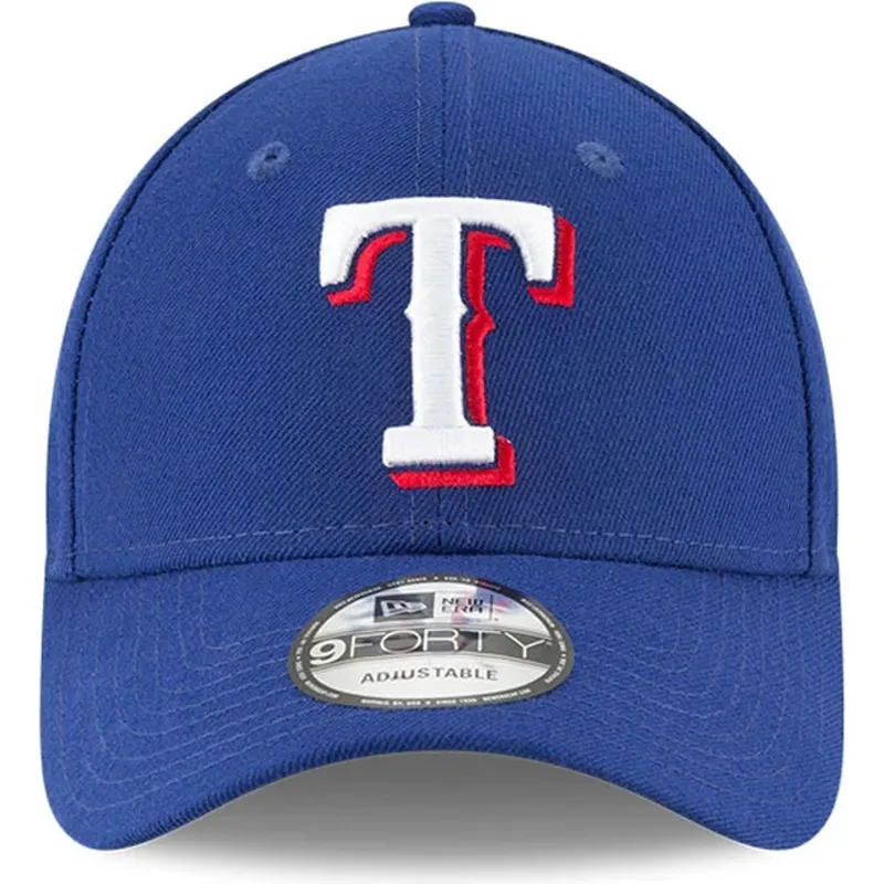 kepure-islenkta-melyna-reguliuojamas-9forty-the-league-texas-rangers-mlb-new-era