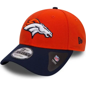 Wyginięta czapka pomarańczowa i ciemnoniebieska z regulacją 9FORTY The League Denver Broncos NFL New Era