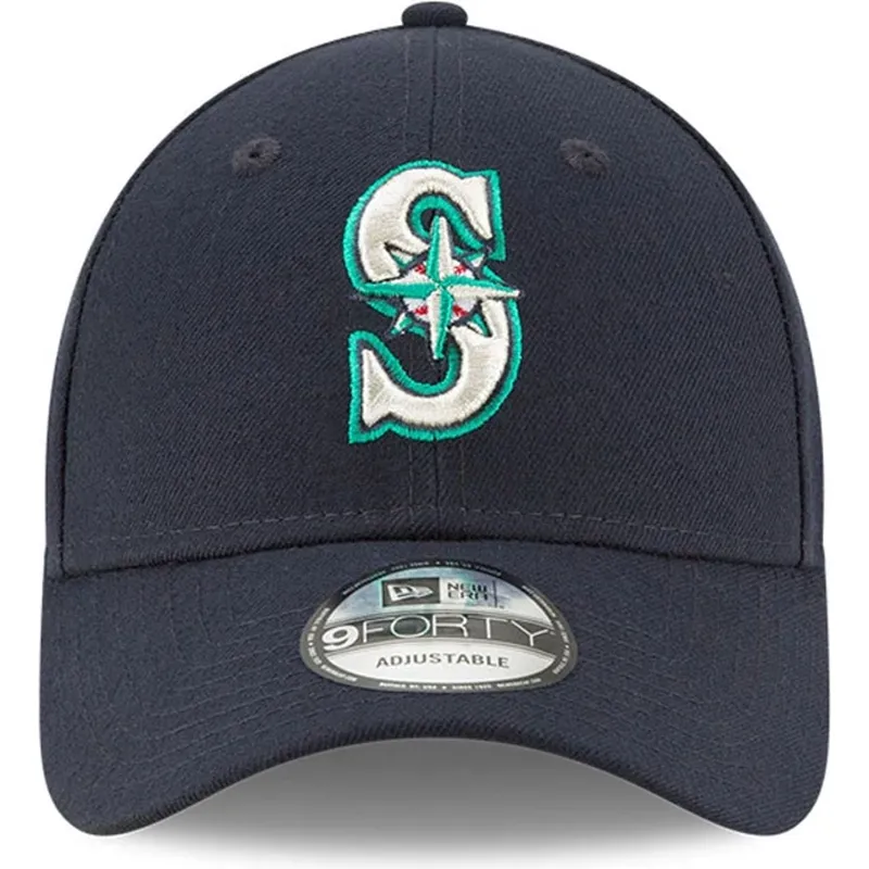kepure-islenkta-tamsiai-melyna-reguliuojamas-9forty-the-league-seattle-mariners-mlb-new-era