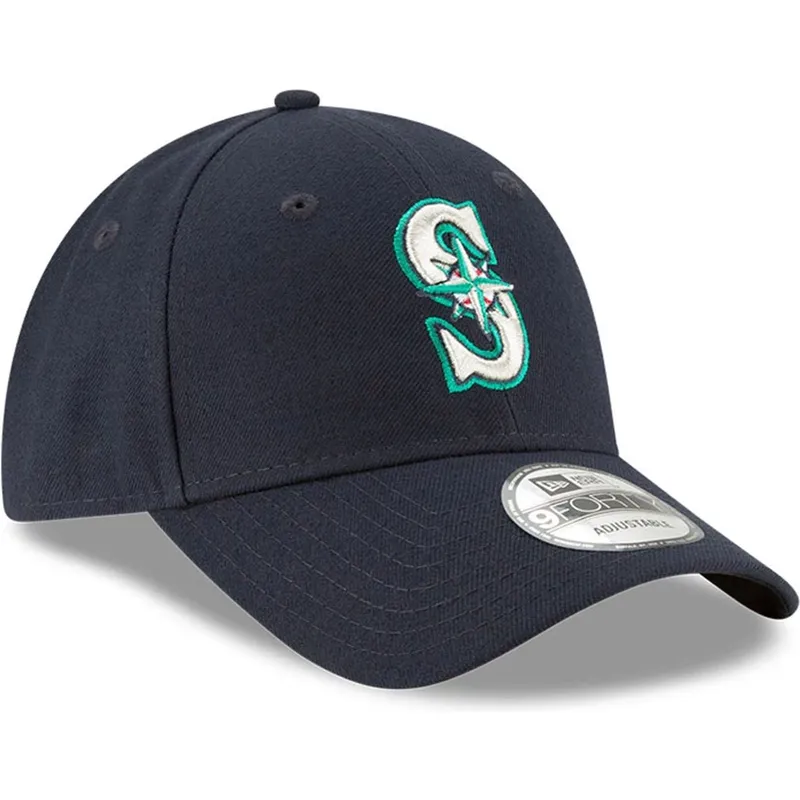 kepure-islenkta-tamsiai-melyna-reguliuojamas-9forty-the-league-seattle-mariners-mlb-new-era