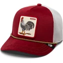 czapka-trucker-czerwono-biala-kogut-cock-garnet-rooster-the-farm-jewel-tones-goorin-bros