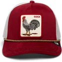 czapka-trucker-czerwono-biala-kogut-cock-garnet-rooster-the-farm-jewel-tones-goorin-bros
