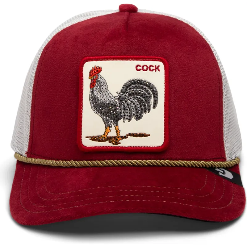 czapka-trucker-czerwono-biala-kogut-cock-garnet-rooster-the-farm-jewel-tones-goorin-bros