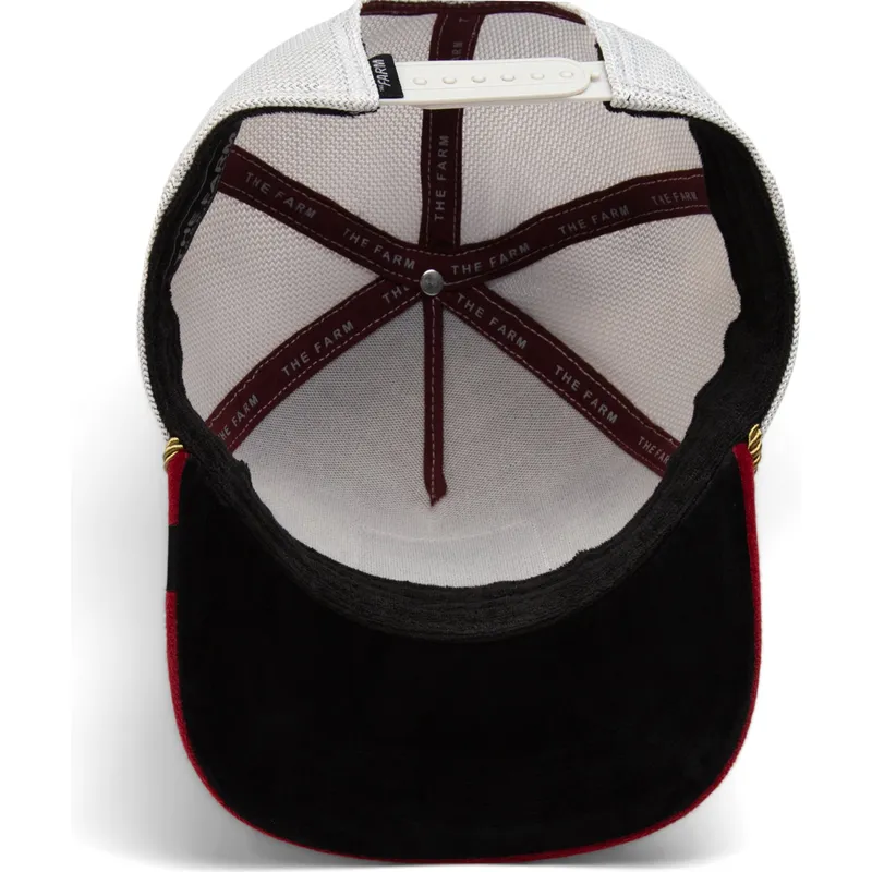 czapka-trucker-czerwono-biala-kogut-cock-garnet-rooster-the-farm-jewel-tones-goorin-bros