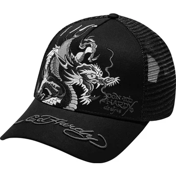 Kepurė išlenkta juoda snapback Mono Giant Ed Hardy
