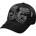 kepure-islenkta-juoda-snapback-duo-black-snake-ed-hardy