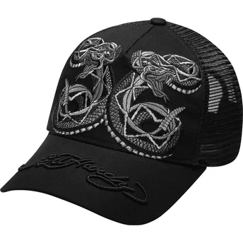 Czapka trucker czarna Duo Black Snake Ed Hardy