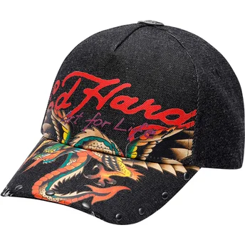 Cap išlenkta black adjustable strap Ed Hardy