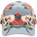 niebieska-regulowana-czapka-z-daszkiem-skull-rose-denim-od-ed-hardy