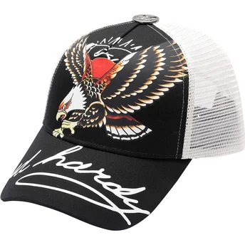 Kepurė išlenkta juoda snapback Soaring Eagle Ed Hardy
