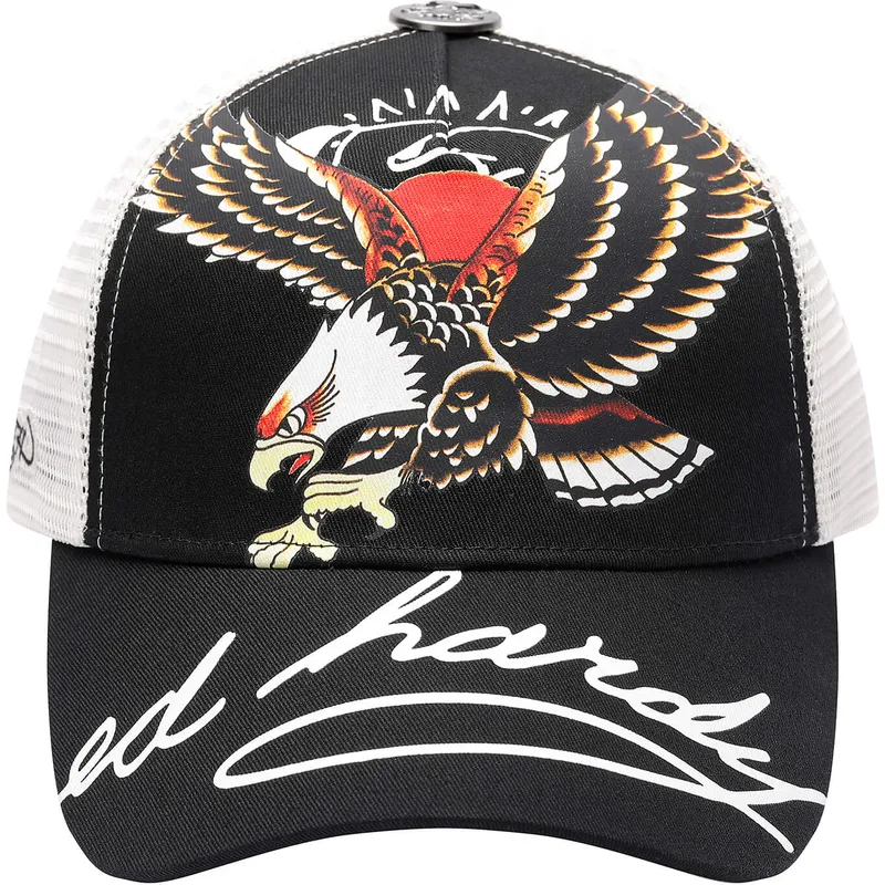 kepure-islenkta-juoda-snapback-soaring-eagle-ed-hardy