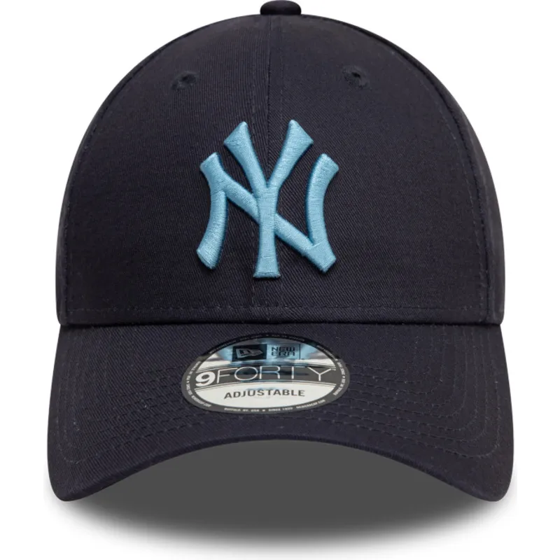 granatowa-zakrzywiona-czapka-regulowana-z-niebieskim-logo-9forty-league-essential-new-york-yankees-mlb-new-era