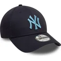 granatowa-zakrzywiona-czapka-regulowana-z-niebieskim-logo-9forty-league-essential-new-york-yankees-mlb-new-era