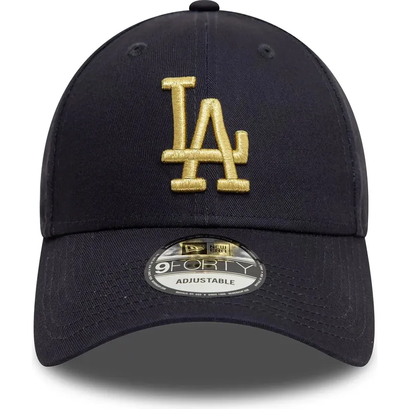 czapka-z-zakrzywionym-daszkiem-granatowa-regulowana-z-zlotym-logo-9forty-metallic-los-angeles-dodgers-mlb-od-new-era