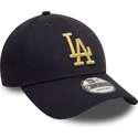 czapka-z-zakrzywionym-daszkiem-granatowa-regulowana-z-zlotym-logo-9forty-metallic-los-angeles-dodgers-mlb-od-new-era