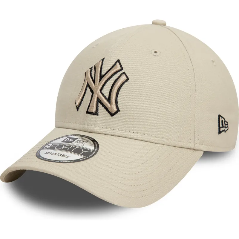 cap-islenkta-beige-adjustable-strap-negro-9forty-team-outline-new-york-yankees-mlb-new-era