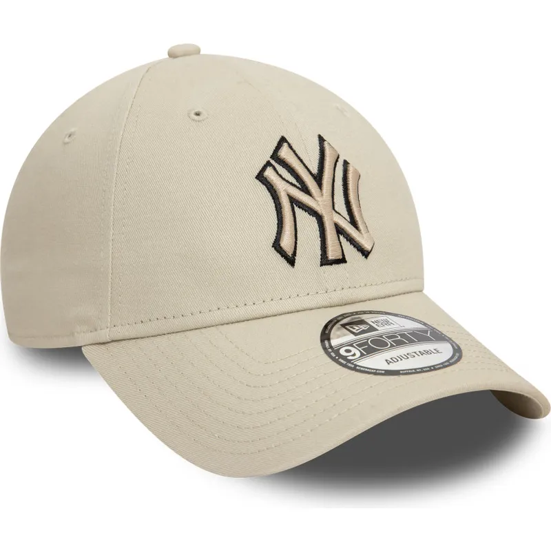 cap-islenkta-beige-adjustable-strap-negro-9forty-team-outline-new-york-yankees-mlb-new-era