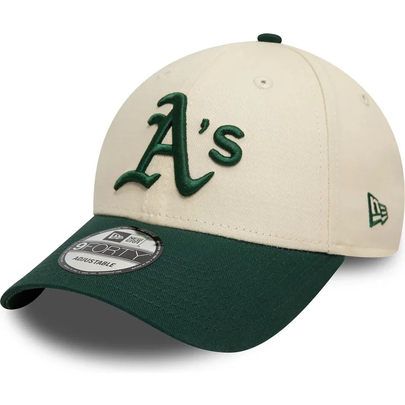 cap-islenkta-beige-adjustable-strap-9forty-colour-block-oakland-athletics-mlb-new-era