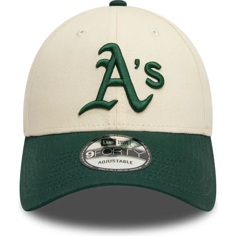 cap-islenkta-beige-adjustable-strap-9forty-colour-block-oakland-athletics-mlb-new-era