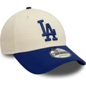 regulowana-bezowo-niebieska-czapka-z-zakrzywionym-daszkiem-9forty-colour-block-los-angeles-dodgers-mlb-od-new-era