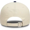 bezowo-niebieska-regulowana-czapka-z-daszkiem-9forty-colour-block-los-angeles-dodgers-mlb-new-era