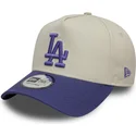 bezowo-fioletowa-czapka-z-zakrzywionym-daszkiem-snapback-z-fioletowym-logo-9forty-a-frame-world-series-patch-los-angeles-dodgers