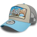 kepure-islenkta-melyna-snapback-9forty-a-frame-license-plate-cabo-ciudades-y-playas-new-era
