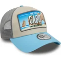 kepure-islenkta-melyna-snapback-9forty-a-frame-license-plate-cabo-ciudades-y-playas-new-era
