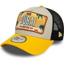 kepure-islenkta-geltona-snapback-9forty-a-frame-license-plate-dubai-ciudades-y-playas-new-era