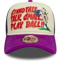 kepure-islenkta-violetine-snapback-9forty-a-frame-graphic-stand-tall-talk-small-play-ball-new-era