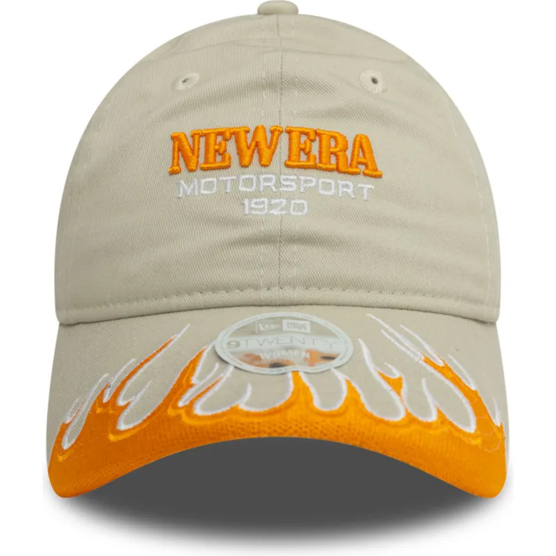 czapka-z-daszkiem-bezowa-regulowana-damska-9twenty-flame-visor-new-era