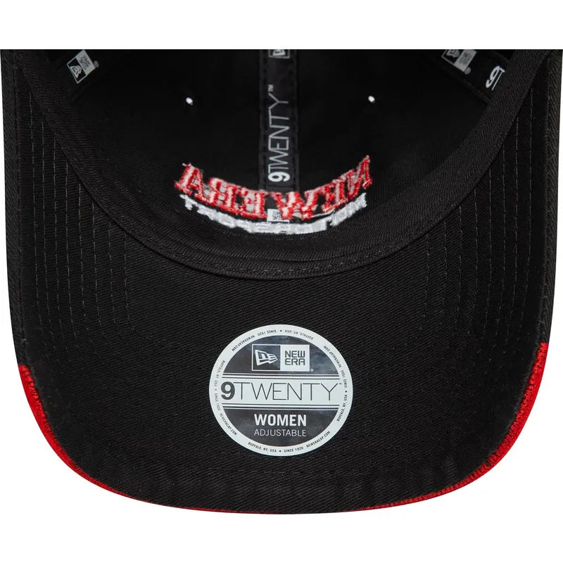 czarna-zakrzywiona-czapka-regulowana-damska-9twenty-flame-visor-new-era