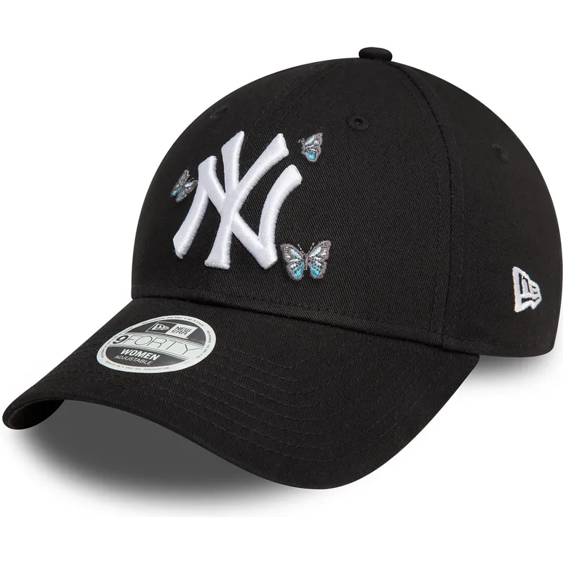 kepure-islenkta-juoda-reguliuojamas-9twenty-icon-butterflies-new-york-yankees-mlb-new-era