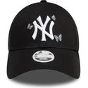 kepure-islenkta-juoda-reguliuojamas-9twenty-icon-butterflies-new-york-yankees-mlb-new-era