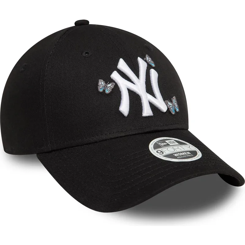 czarna-regulowana-czapka-z-zakrzywionym-daszkiem-dla-kobiet-9twenty-icon-butterflies-new-york-yankees-mlb-new-era