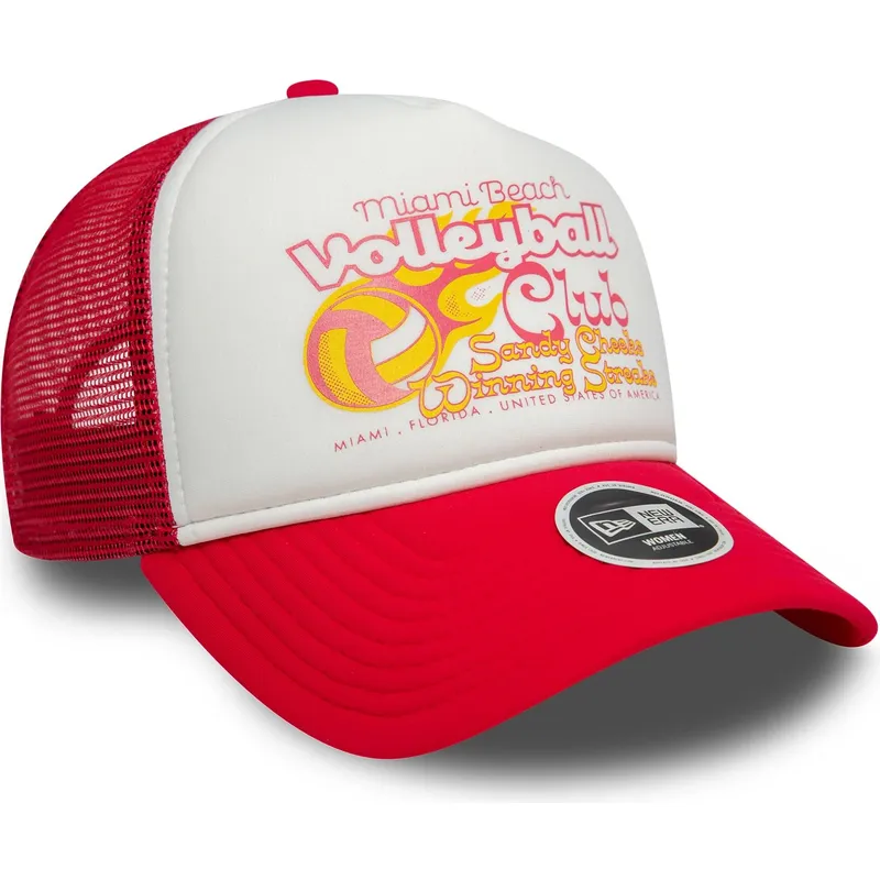 czapka-trucker-biala-i-czerwona-damska-9forty-a-frame-foam-miami-beach-miasta-i-plaze-od-new-era