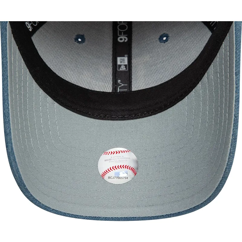 kepure-islenkta-melyna-reguliuojamas-9forty-denim-icon-heart-los-angeles-dodgers-mlb-new-era