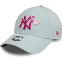 kepure-islenkta-melyna-reguliuojamas-rosa-9forty-denim-icon-heart-new-york-yankees-mlb-new-era