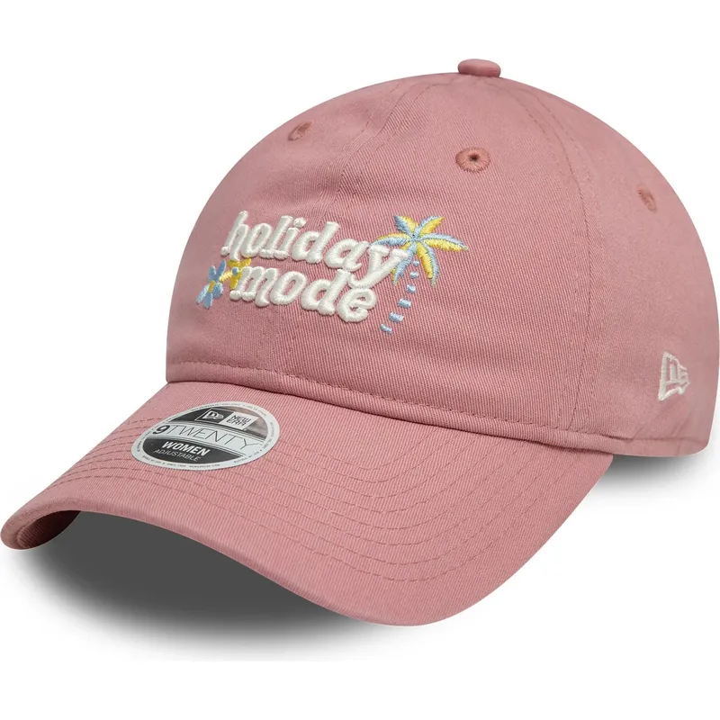kepure-islenkta-rozine-reguliuojama-juostele-9twenty-holiday-mode-new-era