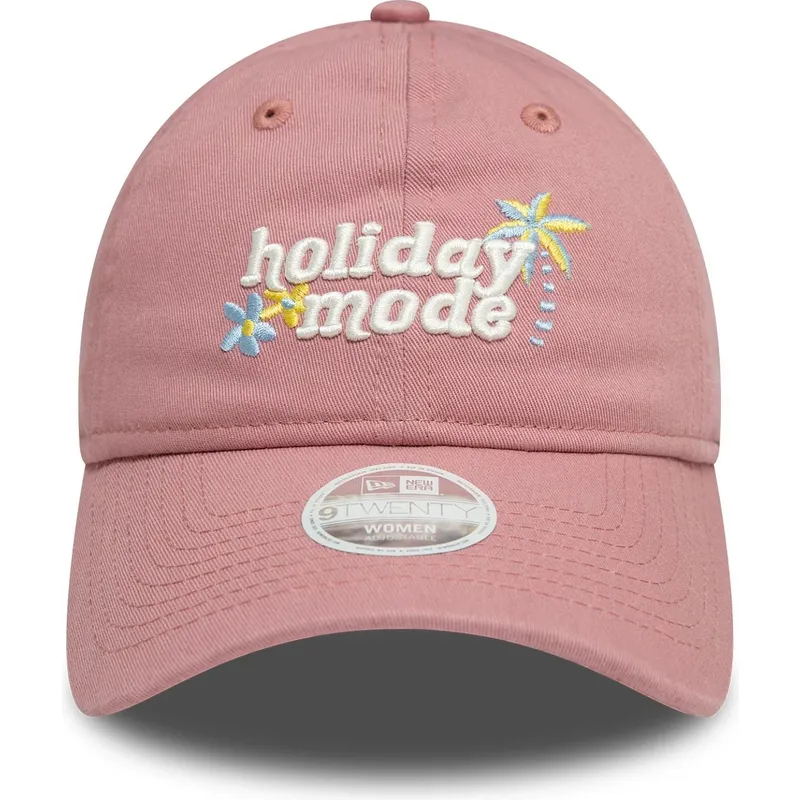 kepure-islenkta-rozine-reguliuojama-juostele-9twenty-holiday-mode-new-era