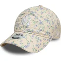 bezowa-zakrzywiona-czapka-z-daszkiem-regulowana-dla-kobiet-9twenty-floral-quilt-new-york-yankees-mlb-od-new-era